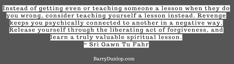 consider teaching yourself a lesson instead