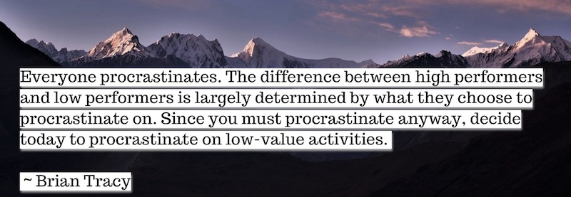 for sales success do not procrastinate